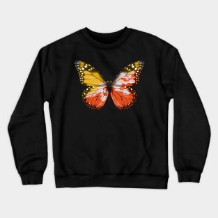 Bhutanese Flag  Butterfly - Gift for Bhutanese From Bhutan Crewneck Sweatshirt